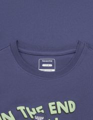 Áo T-shirt bé trai hình in trước ngực dáng suông rộng