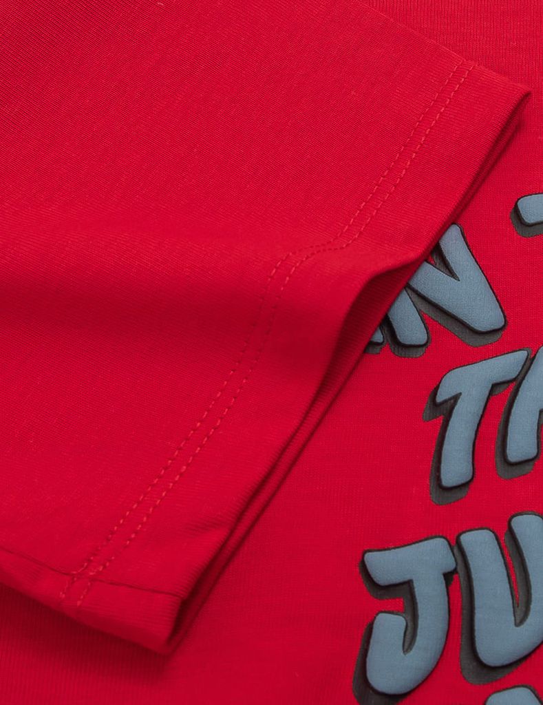 Áo T-shirt bé trai hình in trước ngực dáng suông rộng