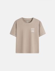 Áo T-shirt ngắn tay bé trai hình in trước ngực trái