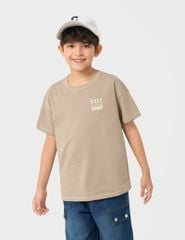 Áo T-shirt ngắn tay bé trai hình in trước ngực trái