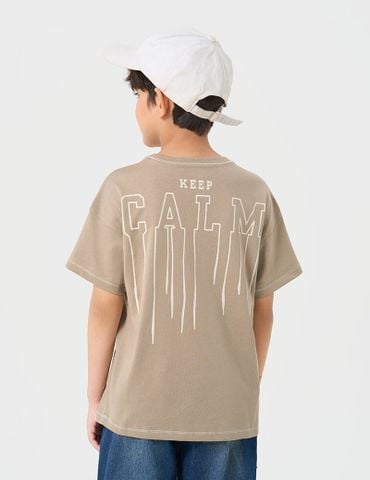 Áo T-shirt ngắn tay bé trai hình in trước ngực trái