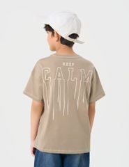 Áo T-shirt ngắn tay bé trai hình in trước ngực trái