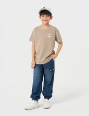Áo T-shirt ngắn tay bé trai hình in trước ngực trái