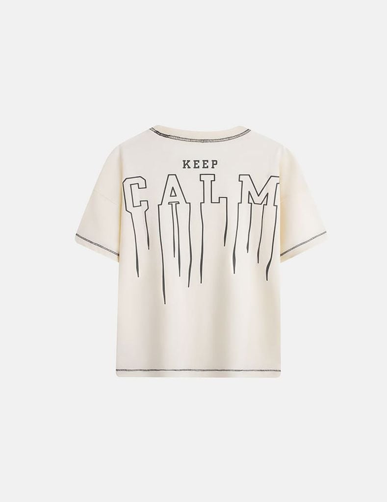 Áo T-shirt ngắn tay bé trai hình in trước ngực trái