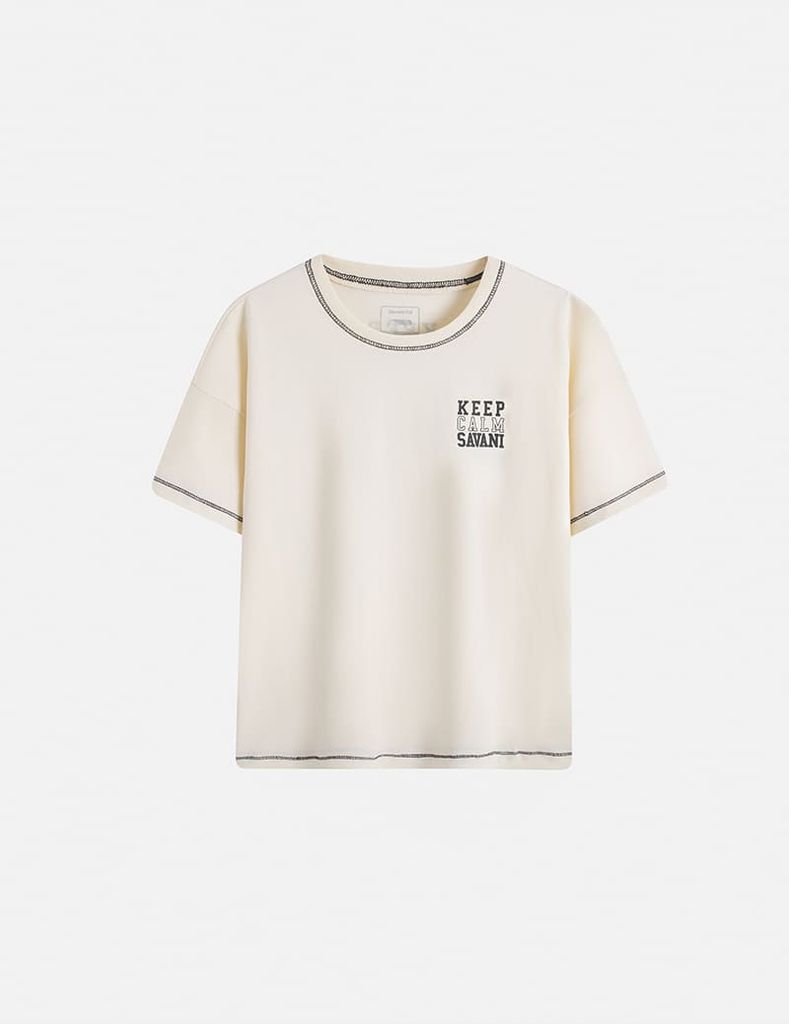 Áo T-shirt ngắn tay bé trai hình in trước ngực trái