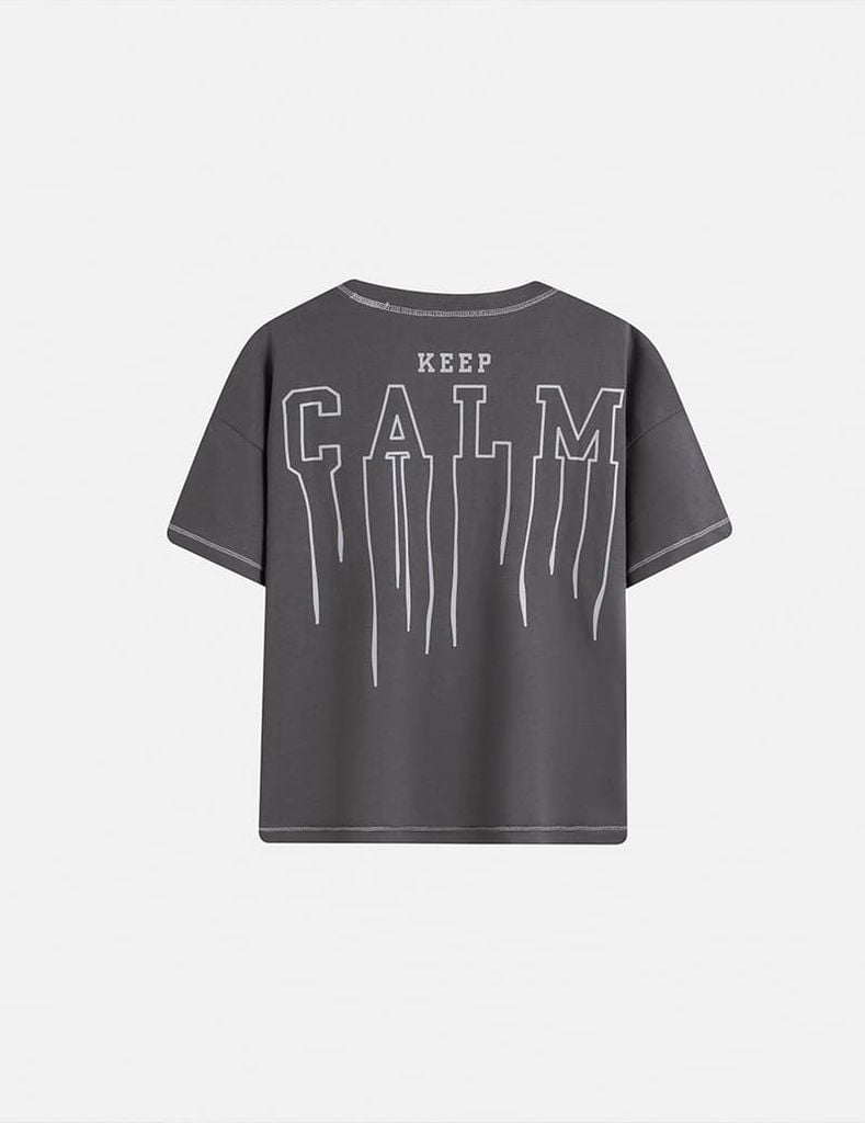 Áo T-shirt ngắn tay bé trai hình in trước ngực trái