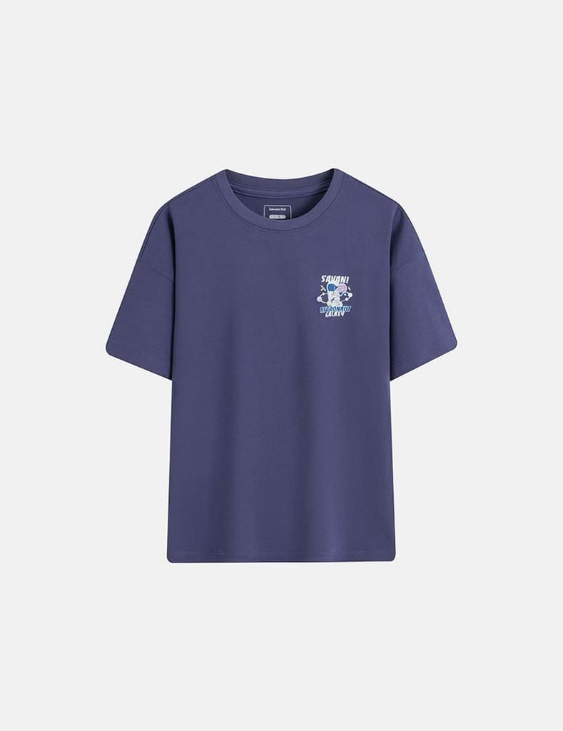 Áo T-shirt bé trai hình in trước ngực dáng suông rộng