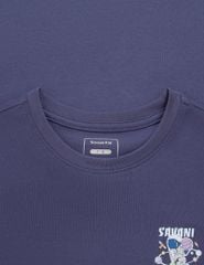 Áo T-shirt bé trai hình in trước ngực dáng suông rộng