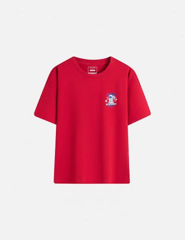 Áo T-shirt bé trai hình in trước ngực dáng suông rộng