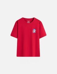Áo T-shirt bé trai hình in trước ngực dáng suông rộng