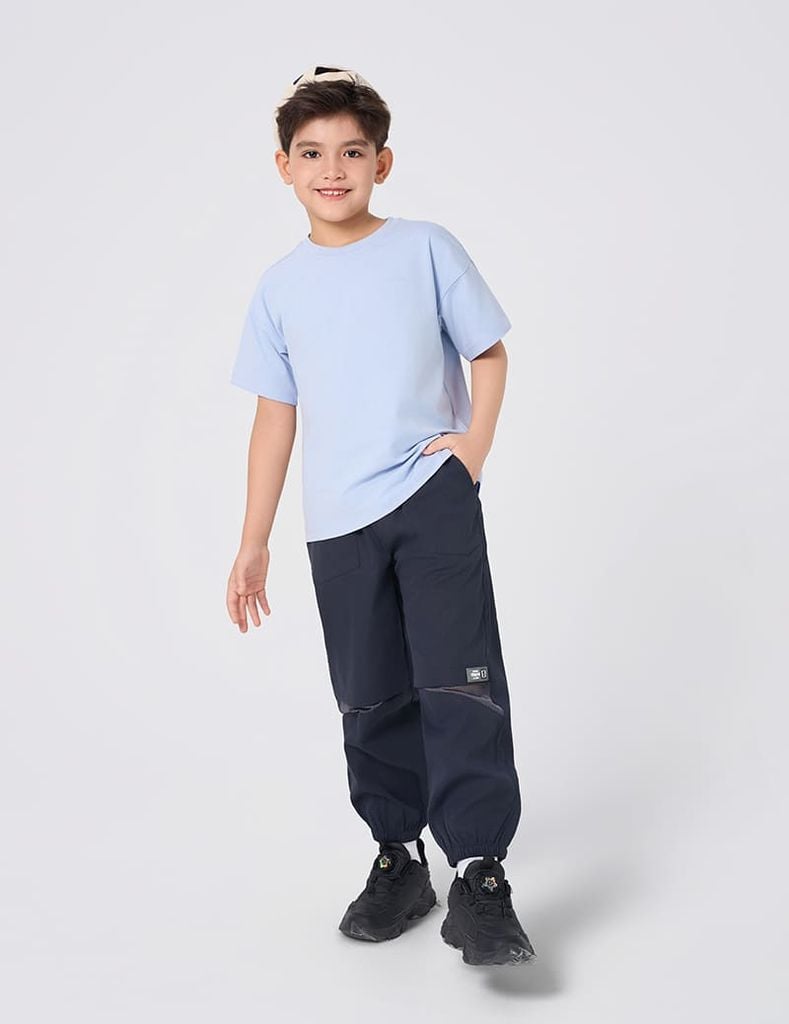Áo t-shirt bé trai ngắn tay hình in trước ngực