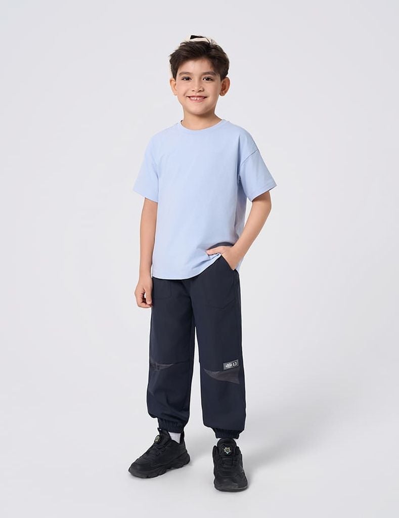 Áo t-shirt bé trai ngắn tay hình in trước ngực