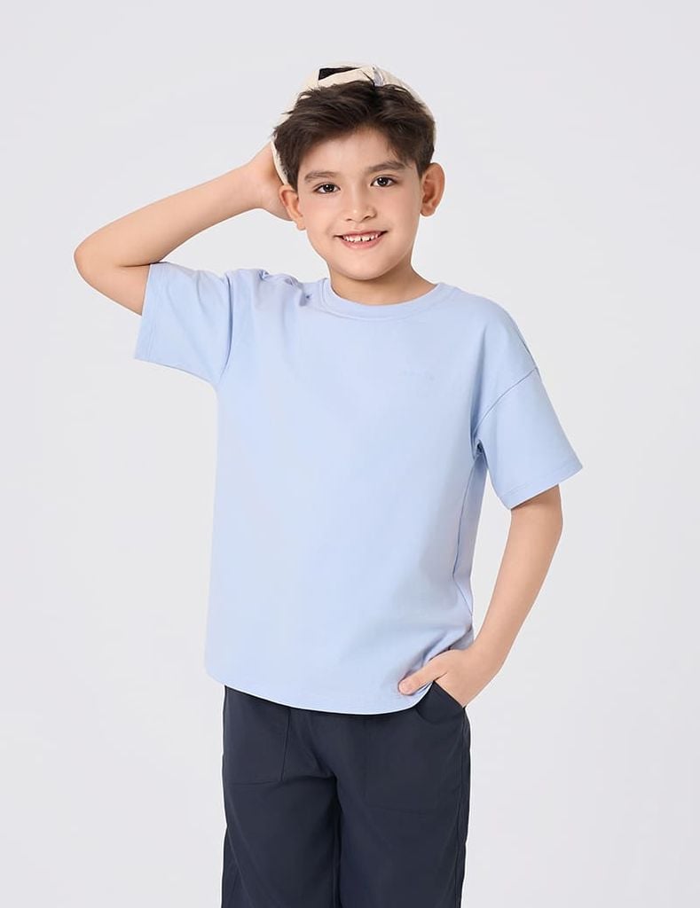 Áo t-shirt bé trai ngắn tay hình in trước ngực