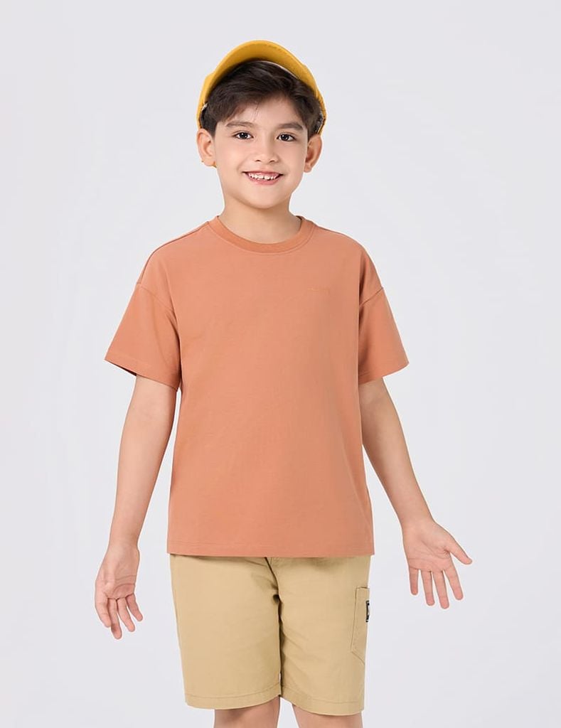 Áo t-shirt bé trai ngắn tay hình in trước ngực