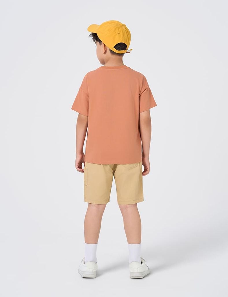 Áo t-shirt bé trai ngắn tay hình in trước ngực