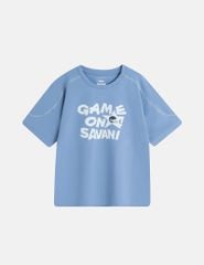 Áo thun ngắn tay cổ tròn bé trai