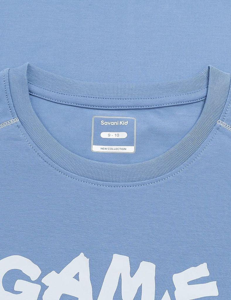 Áo thun ngắn tay cổ tròn bé trai