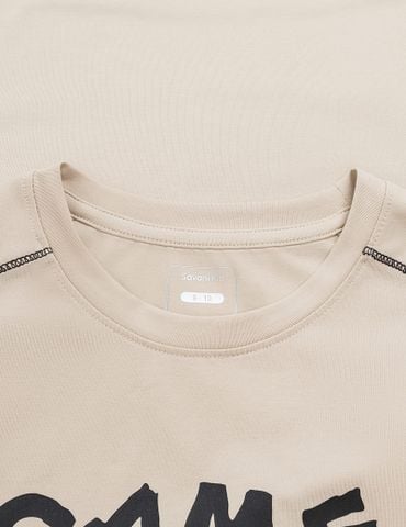 Áo thun ngắn tay cổ tròn bé trai