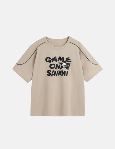 Áo thun ngắn tay cổ tròn bé trai