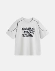 Áo thun ngắn tay cổ tròn bé trai