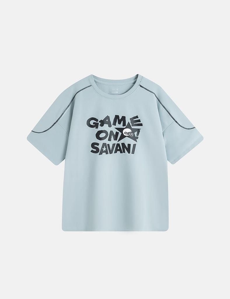 Áo thun ngắn tay cổ tròn bé trai