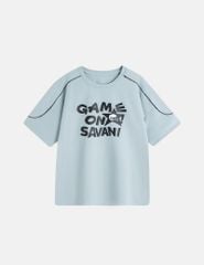 Áo thun ngắn tay cổ tròn bé trai