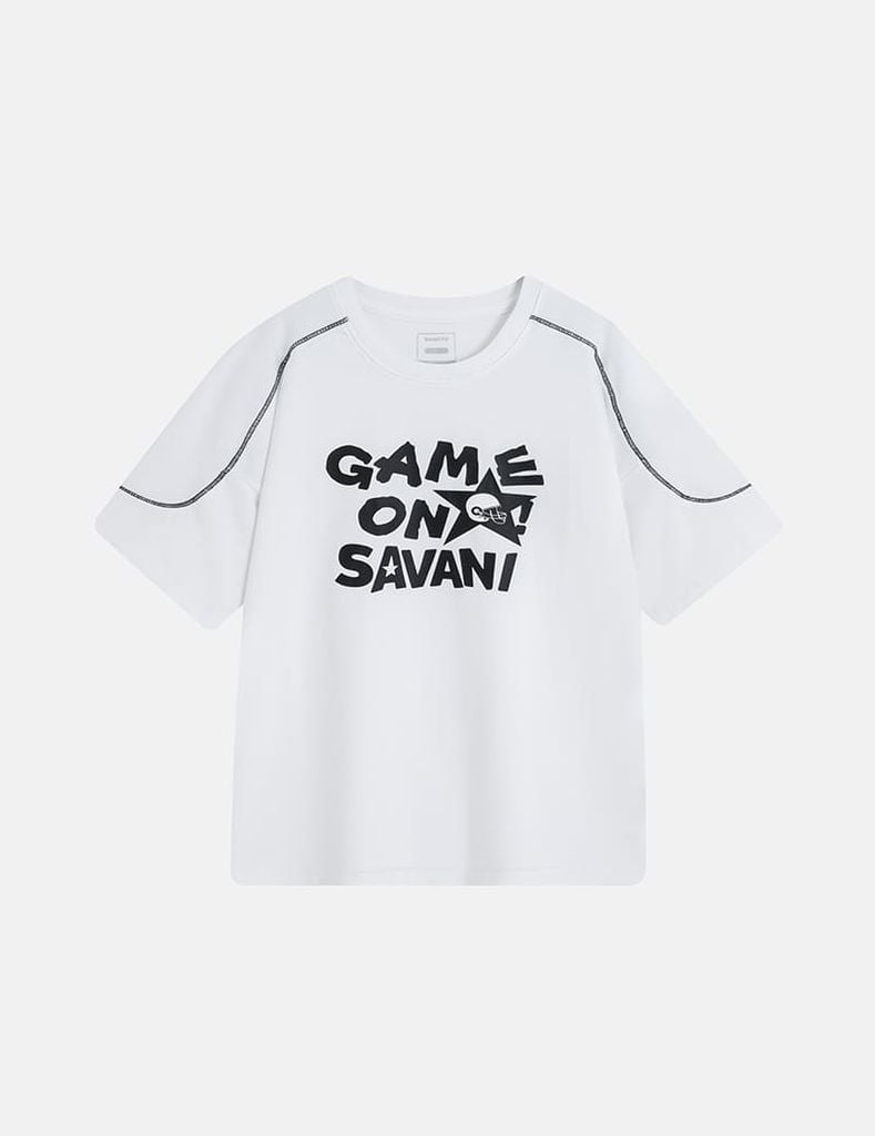 Áo thun ngắn tay cổ tròn bé trai