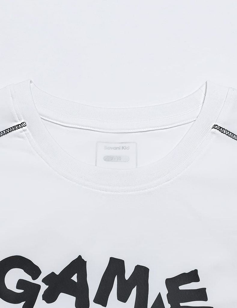 Áo thun ngắn tay cổ tròn bé trai