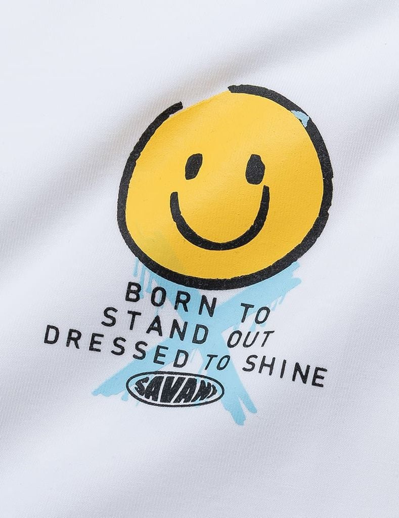 Áo thun ngắn tay bé trai cổ tròn