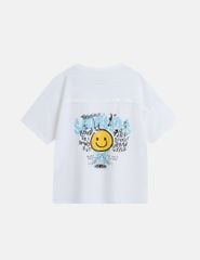 Áo thun ngắn tay bé trai cổ tròn