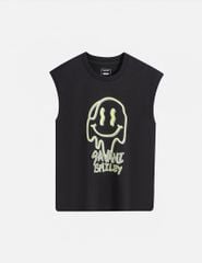 Áo sát nách bé trai hình in trước ngực