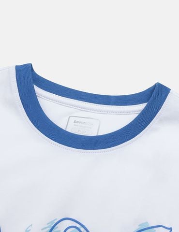 Áo sát nách bé trai hình in trước ngực