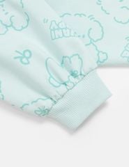 Áo nỉ cổ tròn bé gái hình thêu trước ngực