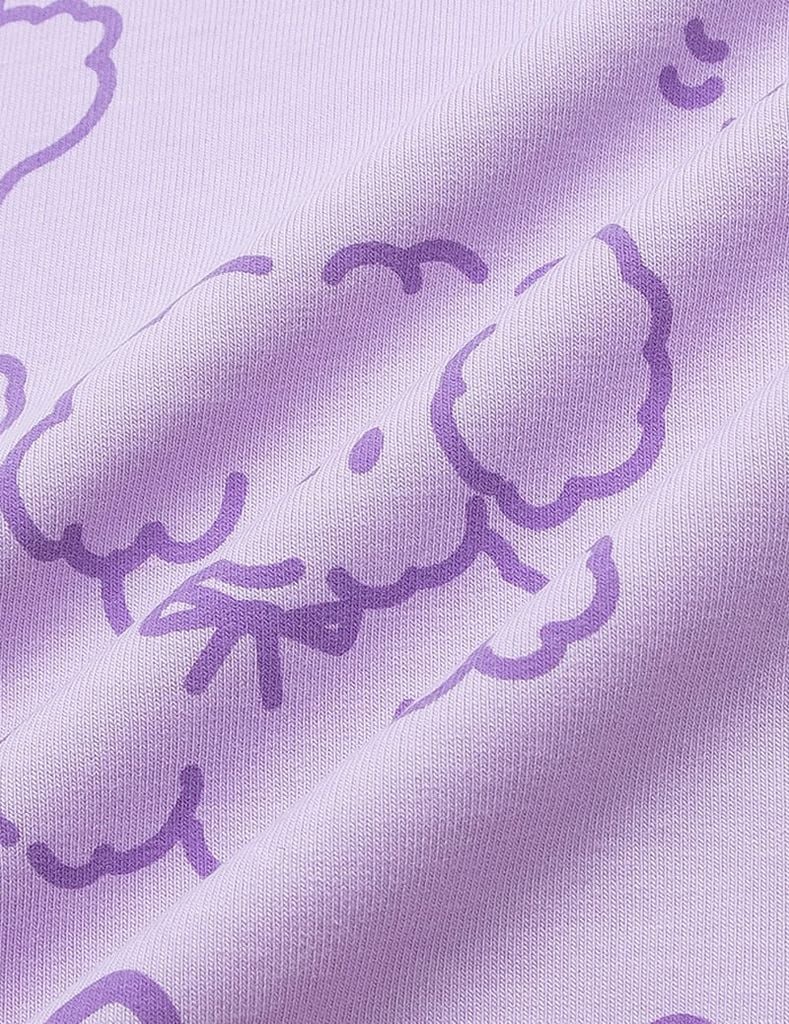 Áo nỉ cổ tròn bé gái hình thêu trước ngực