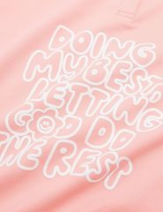 Áo nỉ cổ bẻ bé gái hình in trước ngực