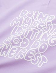 Áo nỉ cổ bẻ bé gái hình in trước ngực