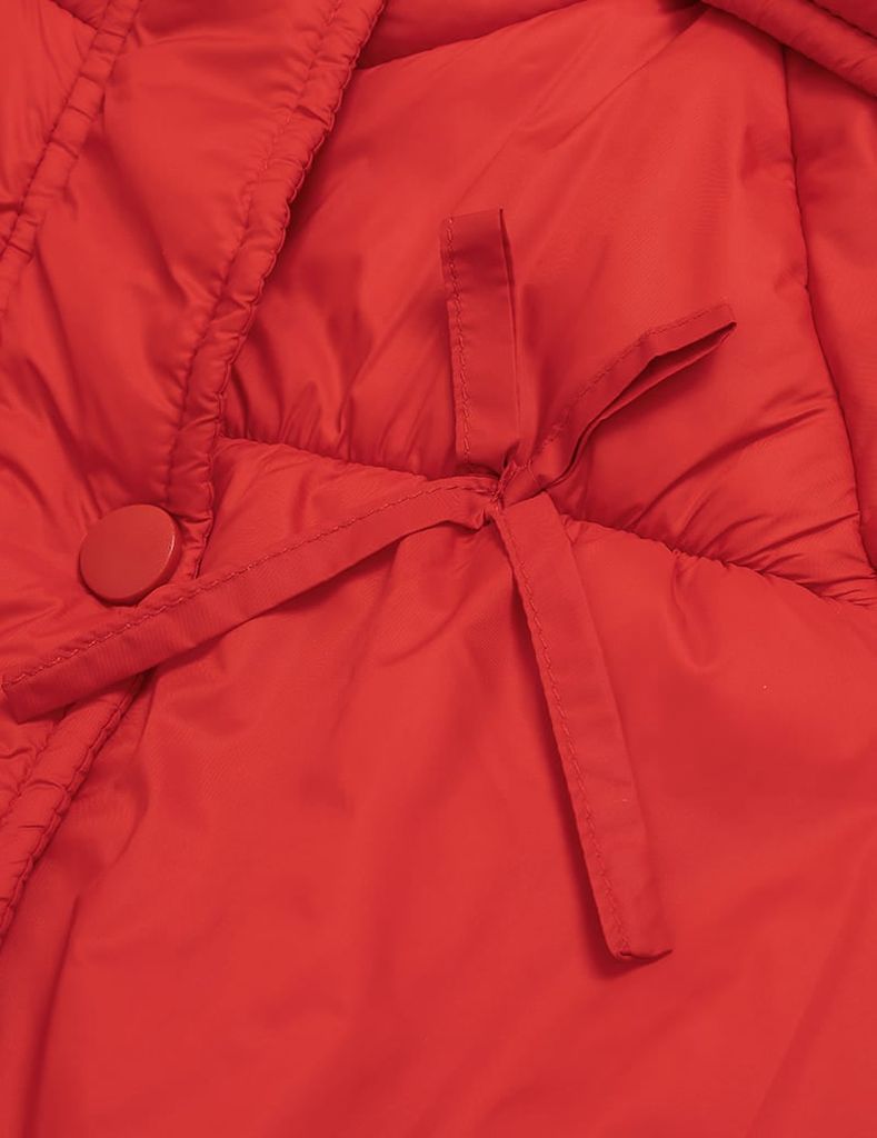 Áo phao chần bông bé gái nơ trang trí thân trước