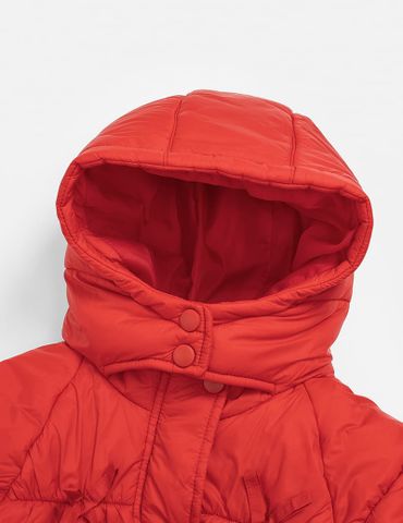 Áo phao chần bông bé gái nơ trang trí thân trước