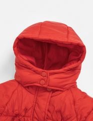 Áo phao chần bông bé gái nơ trang trí thân trước