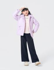 Áo phao chần bông bé gái nơ trang trí thân trước