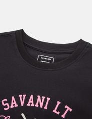 Bộ đồ cotton bé gái hình in trước ngực