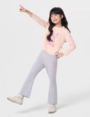 Bộ đồ cotton bé gái hình in trước ngực