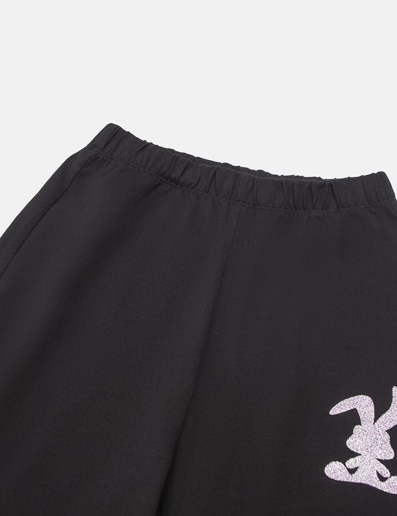 Bộ đồ cotton bé gái hình in trước ngực