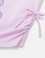 Bộ đồ cotton bé gái hình in trước ngực