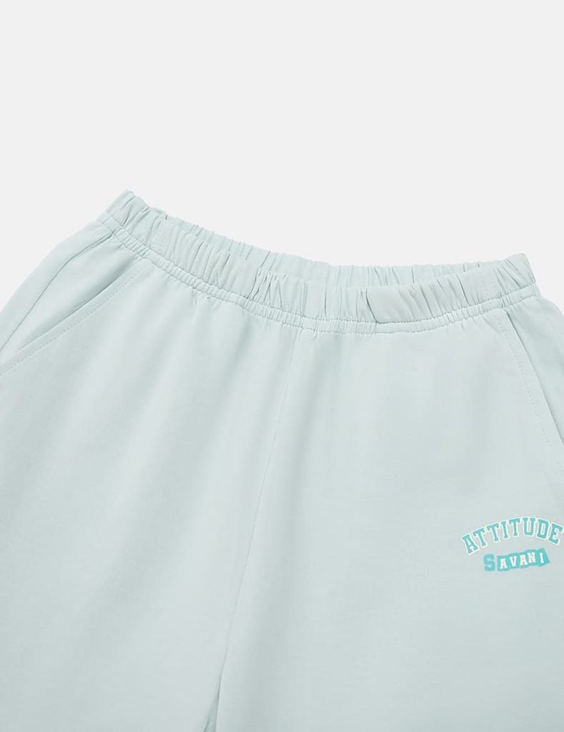 Bộ đồ cotton bé gái hình in trước ngực