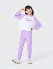 Bộ đồ cotton bé gái hình in trước ngực