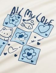 Bộ hè cổ tròn bé gái