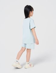 Bộ hè cotton bé gái gắn nơ trang trí