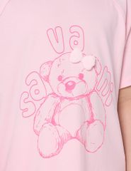 Bộ hè cotton bé gái gắn nơ trang trí