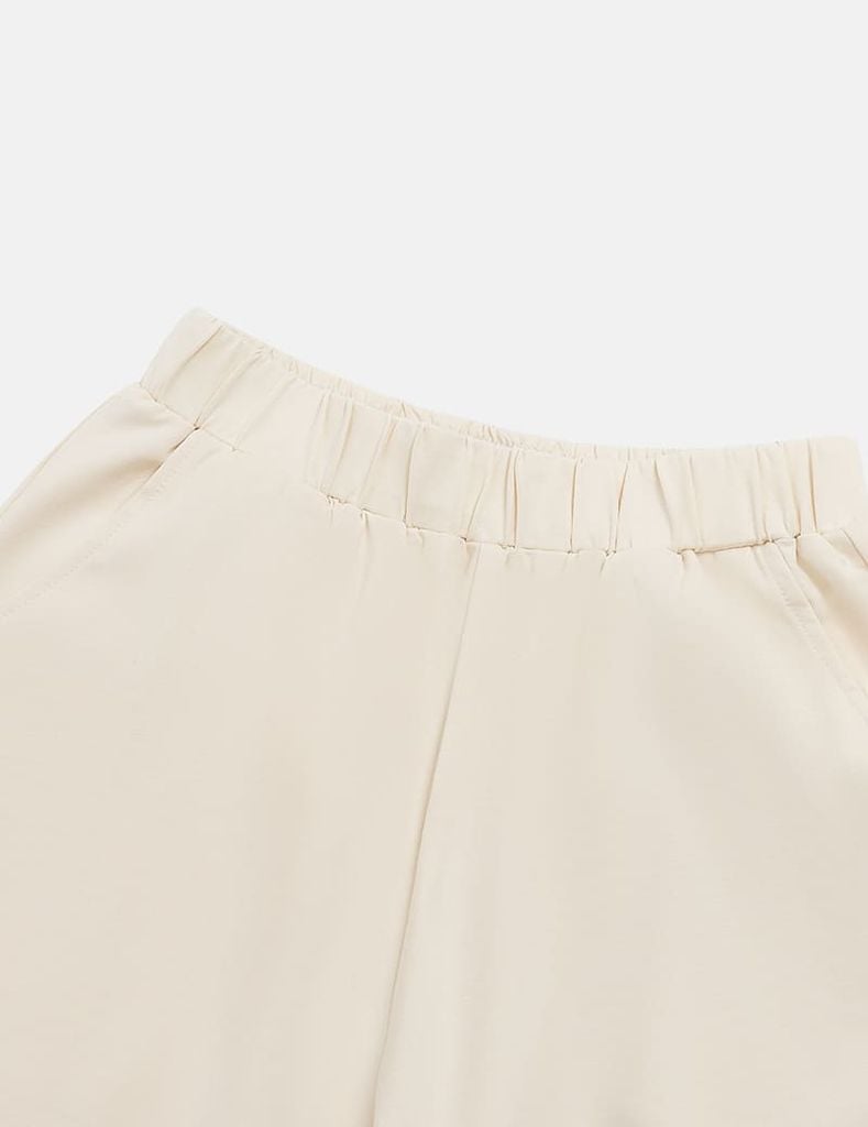 Bộ hè bé gái cổ tròn hình in trước ngực